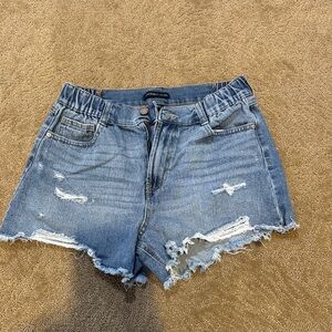 NWOT Sincerely Jules Denim Cut Off Jean Shorts Elastic Waist, size 9/29